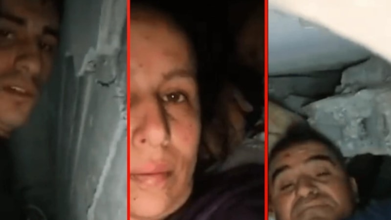 Kahramanmaraş'ta enkaz altında helallik isteyen aile de kurtarıldı