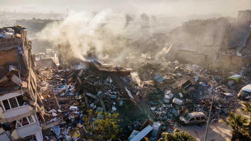 Hatay’daki yıkım havadan görüntülendi