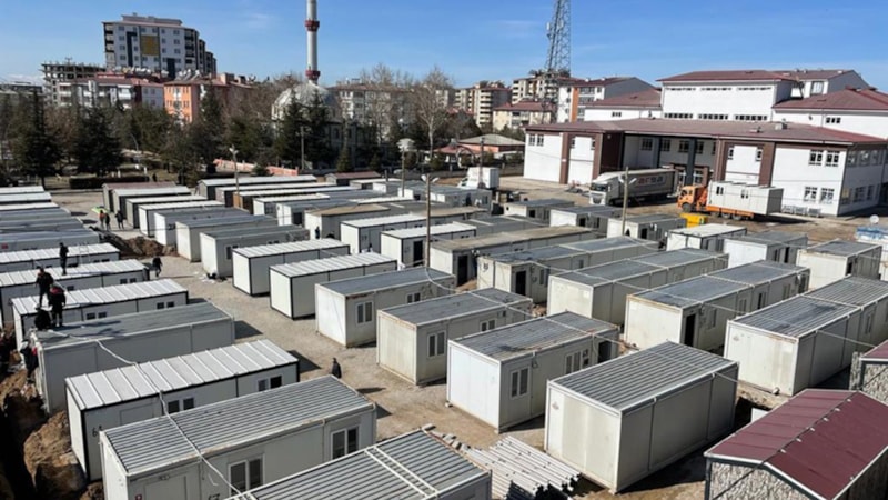 Elbistan'da kurulan konteyner kent, 16 bin depremzedeyi ağırlayacak