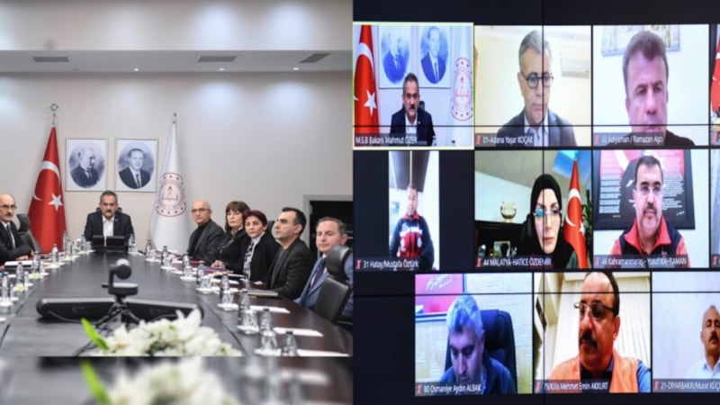 Mahmut Özer, depremden etkilenen 10 ilin milli eğitim müdürüyle toplantı yaptı
