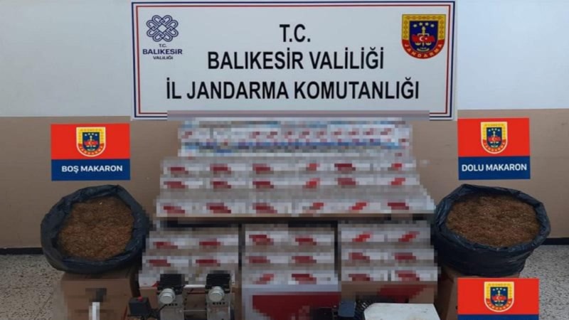 Balıkesir'de operasyon! Kaçak tütüne el konuldu