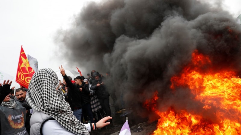 Van'daki Nevruz kutlamalarında terör propagandası