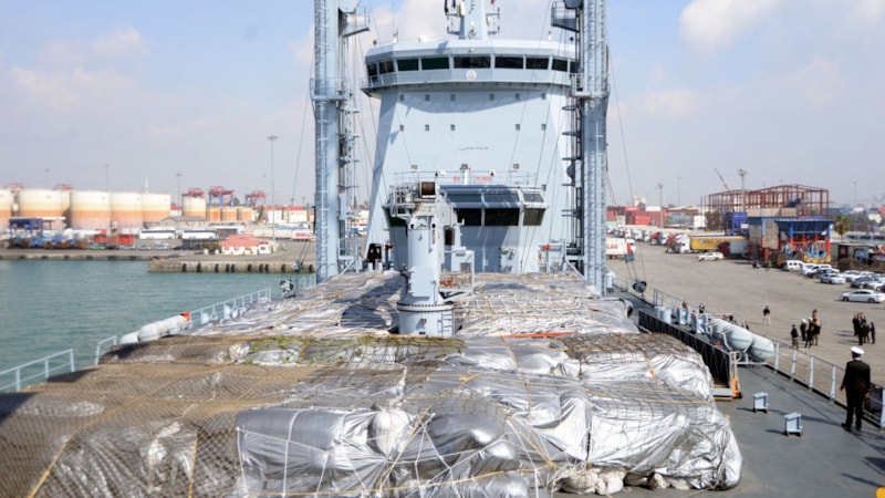 Pakistan'dan gelen ikinci yardım gemisi Mersin Limanı'na yanaştı