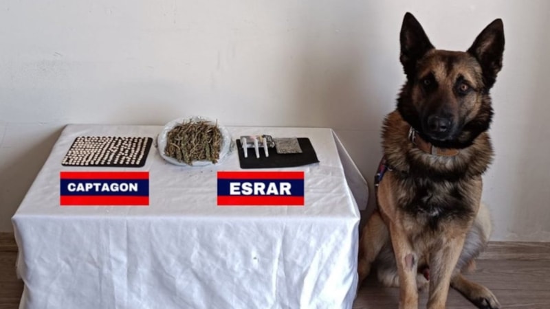 Bolu'da şapkaya gizlenen uyuşturucu bulundu