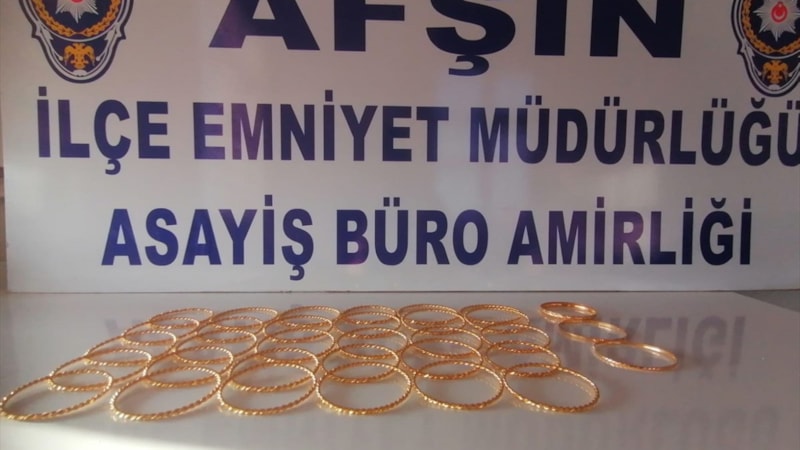 Kahramanmaraş'ta kuyumcudan çalınan 33 bilezikten 30'u imitasyon çıktı