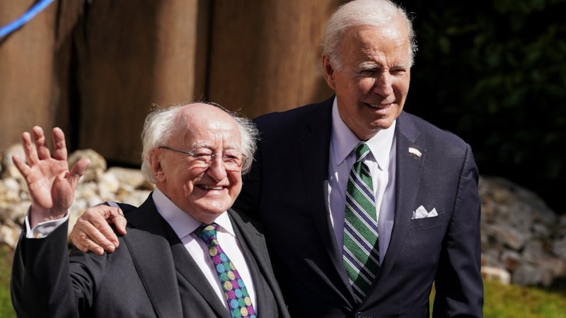 Joe Biden İrlanda’ya gitti: Michael Higgins'le sıcak buluşma