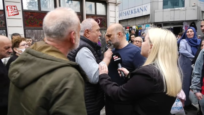 Samsun'da Ensonhaber röportajında sinirler gerildi