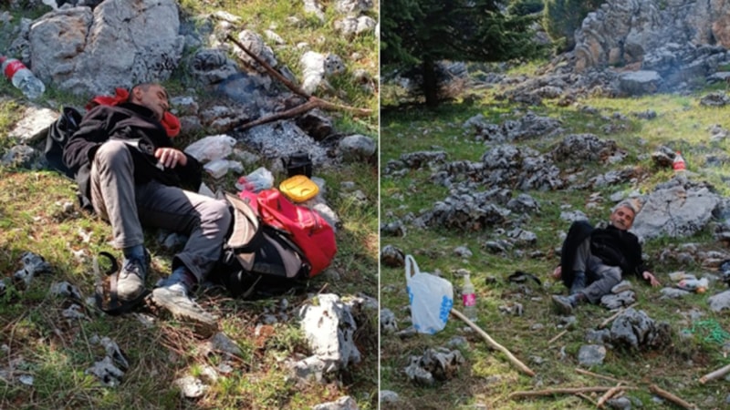 Konya'da bir kişi mantar toplarken kayalıklardan düştü