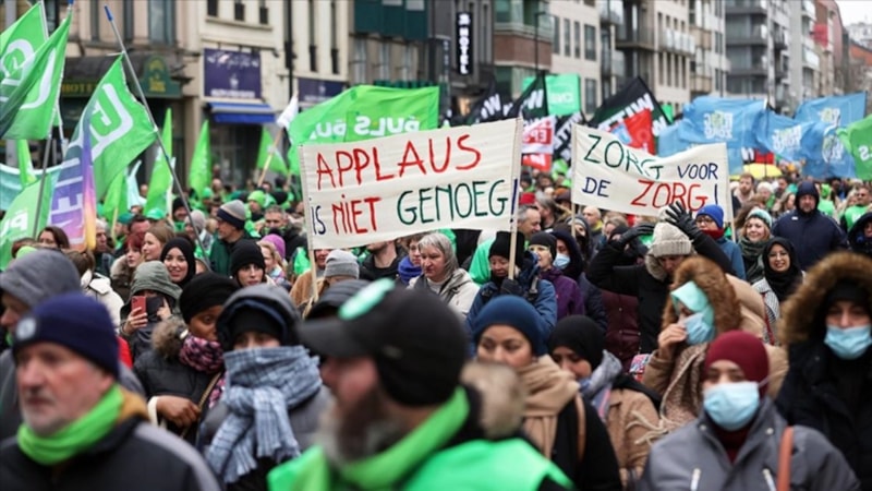 Avrupa başkentlerinde işçiler hayat pahalılığını protesto ediyor