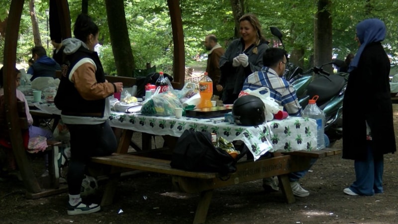 Oyunu kullananlar Belgrad Ormanı'nda piknik yaptı