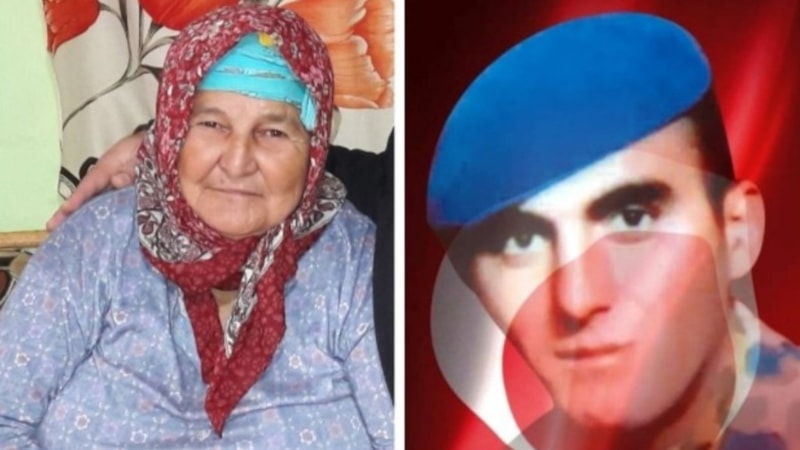 Manisa’da ölen yaşlı kadın, şehit oğlunun yanına defnedildi