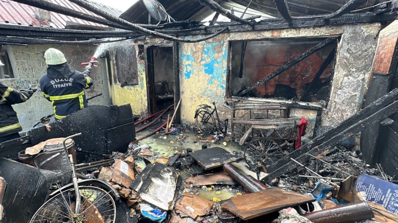 Düzce'de çıkan yangında 7 ev hasar aldı