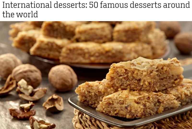 Dünya çapında 50 ünlü tatlı listesinde Türkiye'den baklava var - Ensonhaber