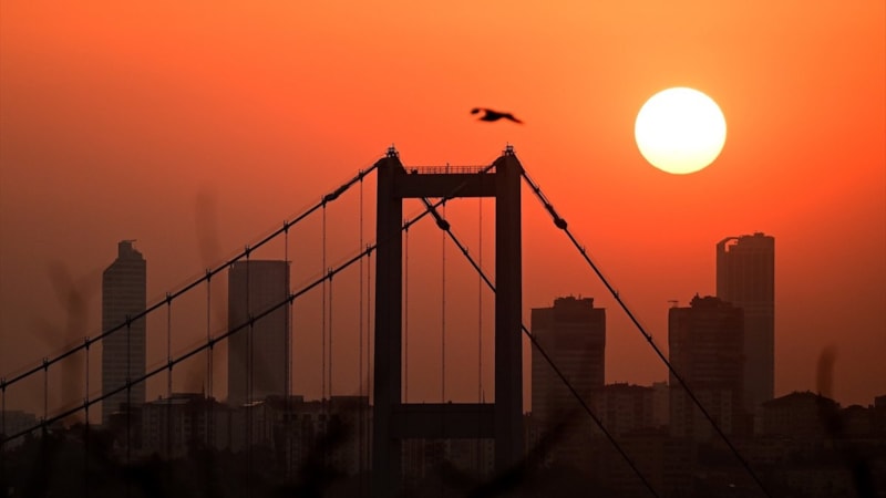 İstanbul'da gün batımı: Mest etti