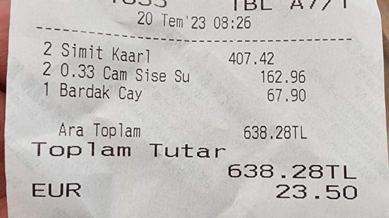 Sabiha Gökçen Havalimanı'ndaki simit ve çay fiyatı şaşkına çevirdi
