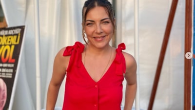 Burcu Kara şalvar giydi