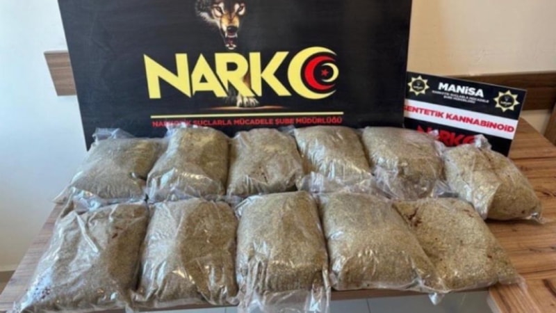 Manisa'da 10 kilo 600 gram bonzai ele geçirildi