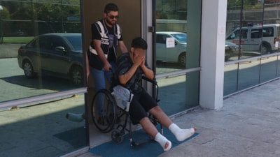 Samsun'da uyuşturucu operasyonu: Polisten kaçarken ayağını kırdı