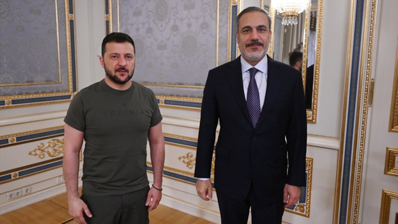 Hakan Fidan, Kiev'de Zelensky ile bir araya geldi