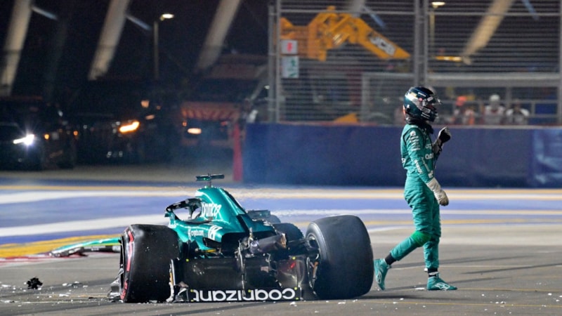 Lance Stroll, Formula 1 Singapur Grand Prix'sinden çekildi