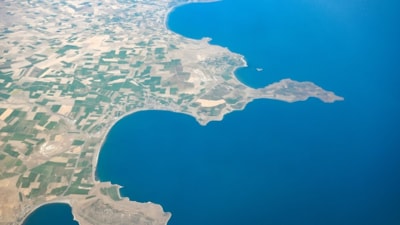 Van Gölü havzası havadan görüntülendi