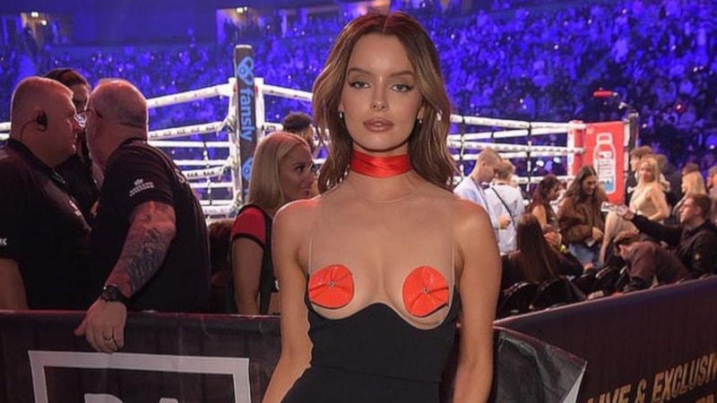 Maura Higgins'in boks maçı tarzı