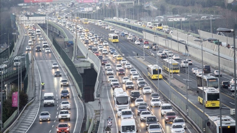 İstanbul'da yağmur trafiği