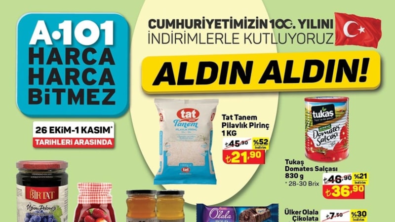 A101’de Cumhuriyet’in 100. yılına özel yüzde 60 indirim! Duyan koşuyor...