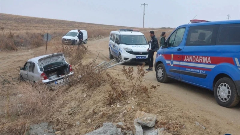 Kırklareli'de polisten kaçan hırsızlar şarampole yuvarlandı