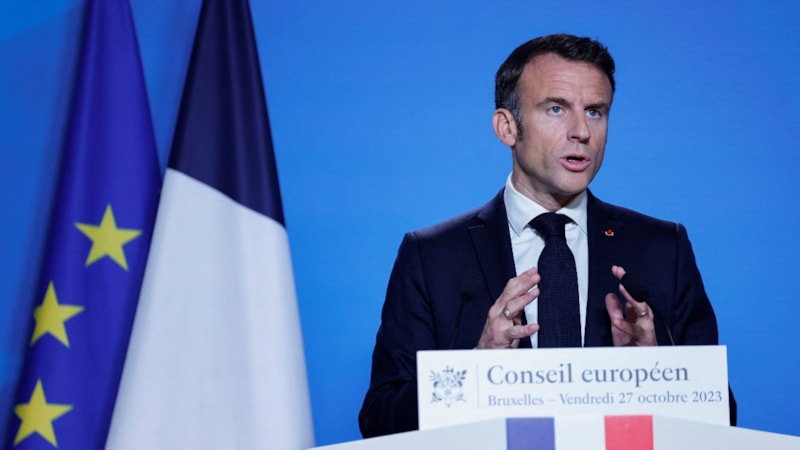 Macron: Gazze'deki çatışmalara insani ara verilmeli