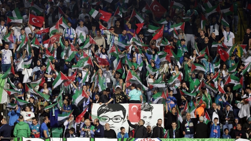 Rizespor taraftarından Filistin'e destek