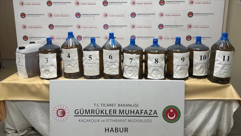 Habur'da 260 milyon liralık sıvı metamfetamin ele geçirildi