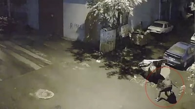 Tekirdağ’da rögar hırsızı kameraya yakalandı