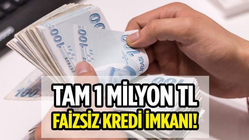 Tam 1 milyon TL sıfır faizle cebinizde! İşte başvuru detayları…