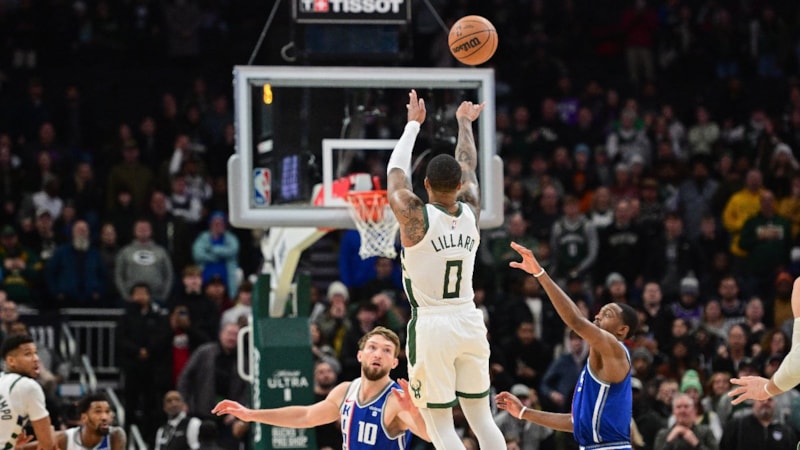 Milwaukee Bucks, Damian Lillard'ın son saniye üçlüğüyle Sacramento Kings'i yıktı