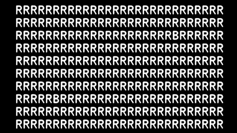 Görsel zeka testi: Resimdeki R’lerin arasında gizlenen B’yi 20 saniyede bulan dahi çıkıyor