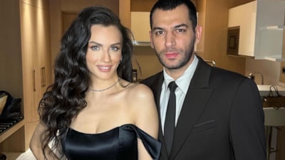 Eşi Iman Elbani, Murat Yıldırım'ı setinde ziyaret etti