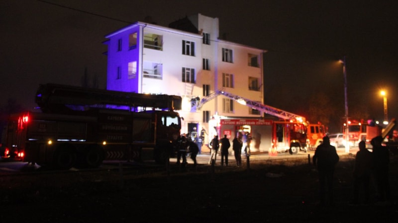 Kayseri'de yangın faciasında 1 kişi öldü