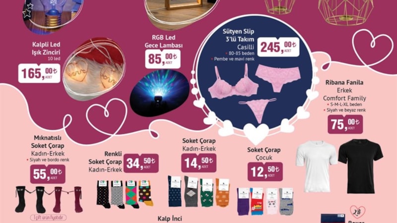 BİM Aktüel'de sevgililer günü konsepti! Çift ürünleri bitmeden koşun...