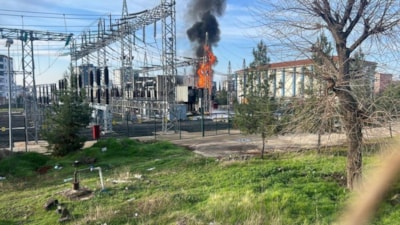 Şanlıurfa'da trafo merkezinde yangın çıktı