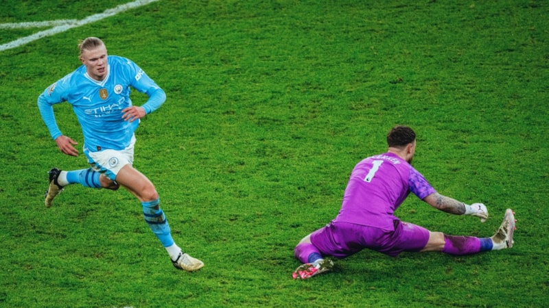 Erling Haaland'ın tarihe geçtiği maçta Manchester City, Brentford'ı mağlup etti