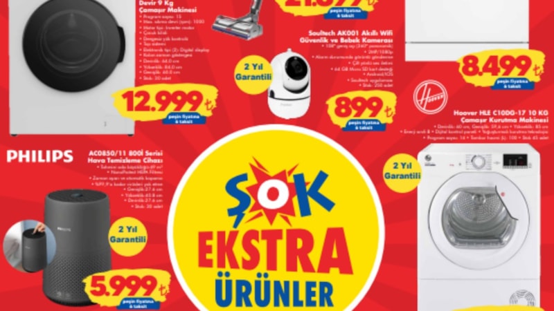 ŞOK’tan yüzde 50’ye varan indirim! Dyson Dikey Süpürge, Arzum Çay Makinesi…
