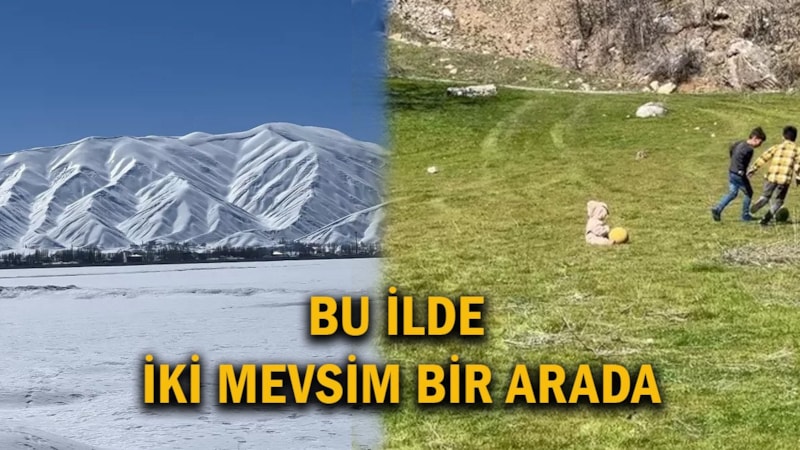 Hem kışı hem baharı yaşıyorlar! İşte, iki mevsimi aynı anda yaşayan o şehir…