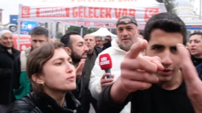 Esenyurt sokak röportajında 'Kürt bölgesi' kavgası