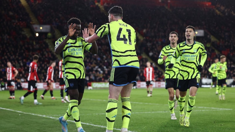 Arsenal, Sheffield United kalesine gol olup yağdı