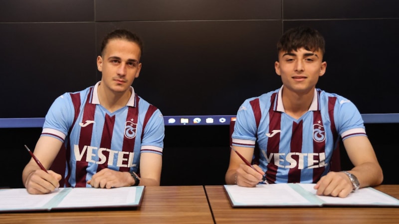 Trabzonspor, altyapıdan yetişen iki oyuncu ile sözleşme imzaladı