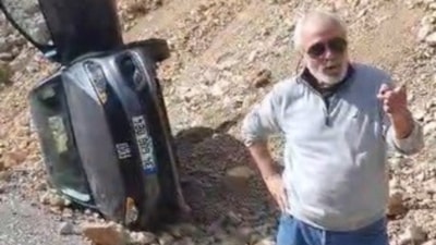 Muğla'da el frenini çekmeyi unutan sürücünün aracı uçurumdan yuvarlandı