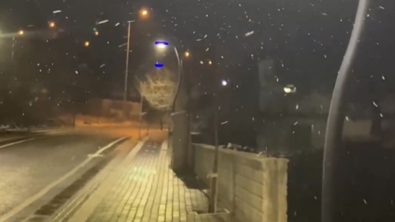 Çankırı’nın yüksek kesimlerinde kar yağışı etkili oldu