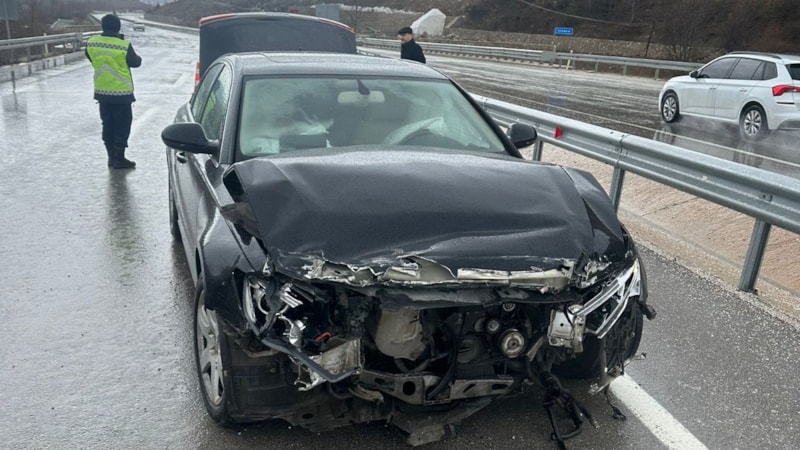 Tokat'ta belediye başkanı kaza yaptı