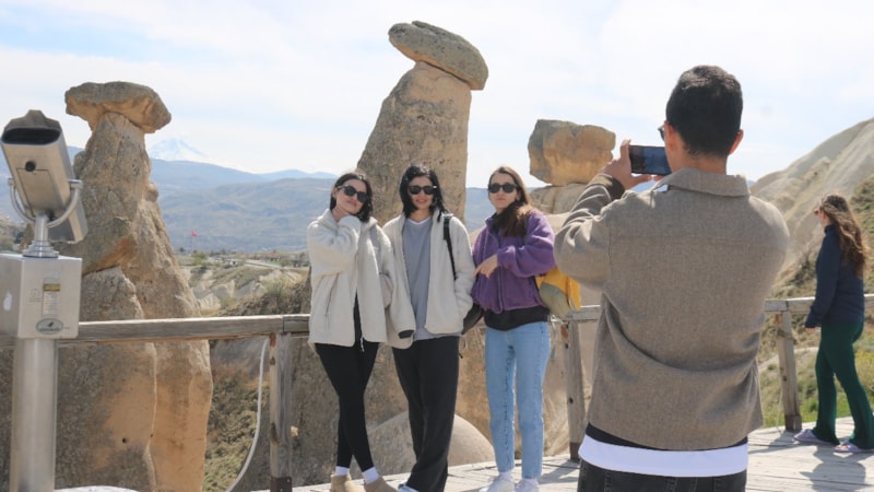 Kapadokya'da 9 günlük bayram tatili yoğunluğu yaşanıyor